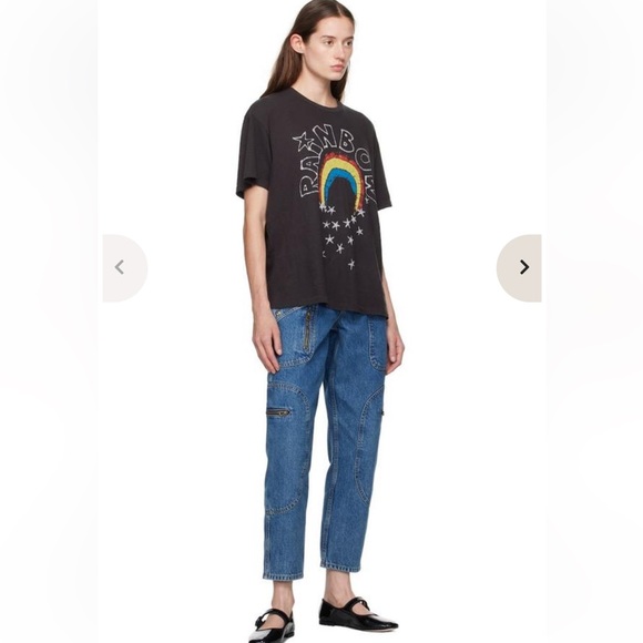 NWT RE/DONE Racer Taper Speedway Jean in blue organic rigid denim. Women’s Sz 29 - Picture 5 of 13